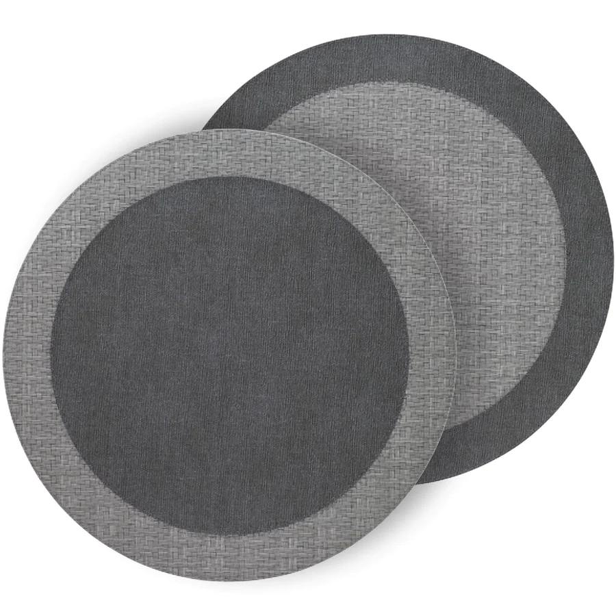 Bodrum Charcoal Grey Round Easy Care Placemats Set of 4
