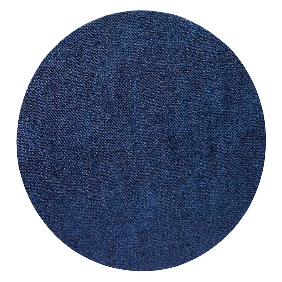 Bodrum Luster Navy Blue Round Easy Care Place Mats Set of 4