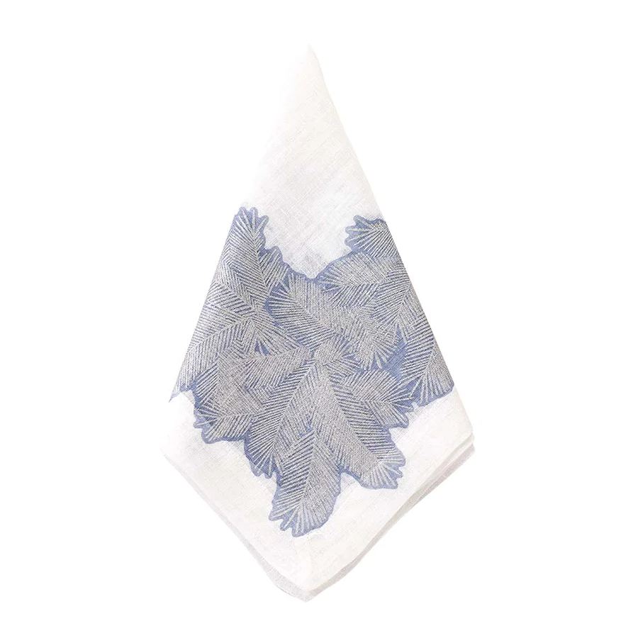 Bodrum Spruce Ice Blue Linen Napkins Set of 4