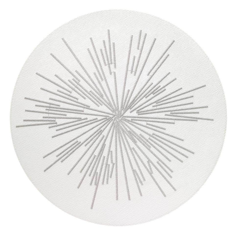 Bodrum Starburst Silver Round Easy Care Placemats Set of 4