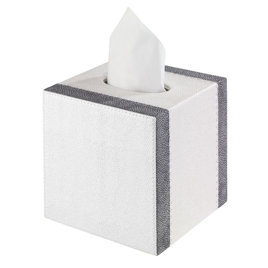 Bodrum Linea Oyster and Gray Tissue Box: Elegant & Stylish