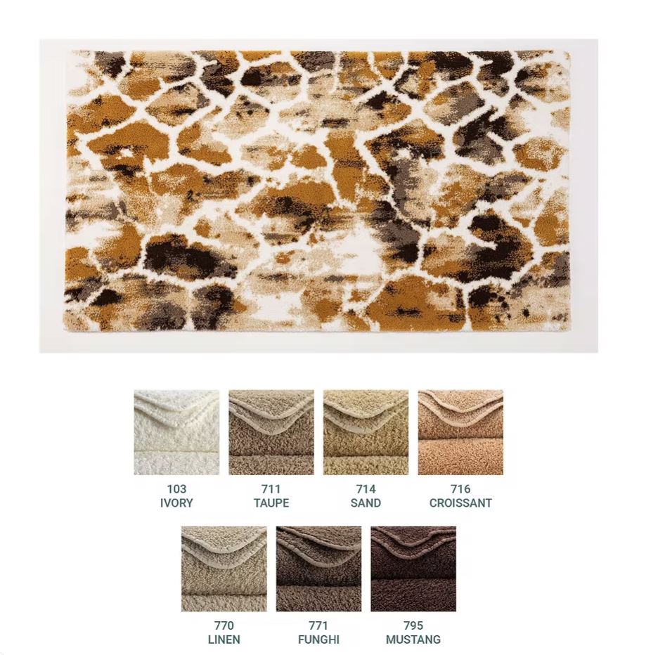 Gigi Bath Rug - Abstract Luxury in Neutral Tones