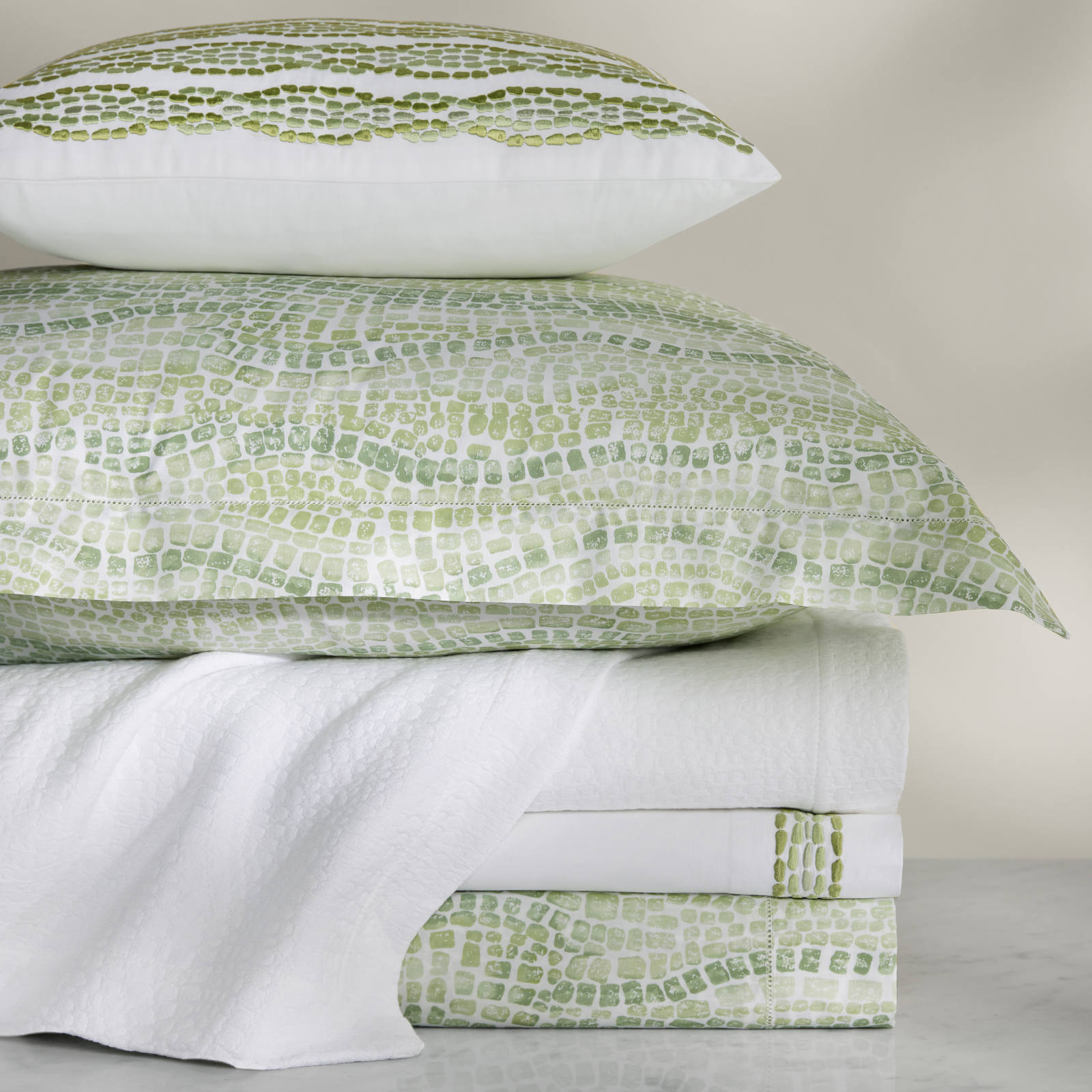Sferra Cobblestones Willow Green Bedding Set