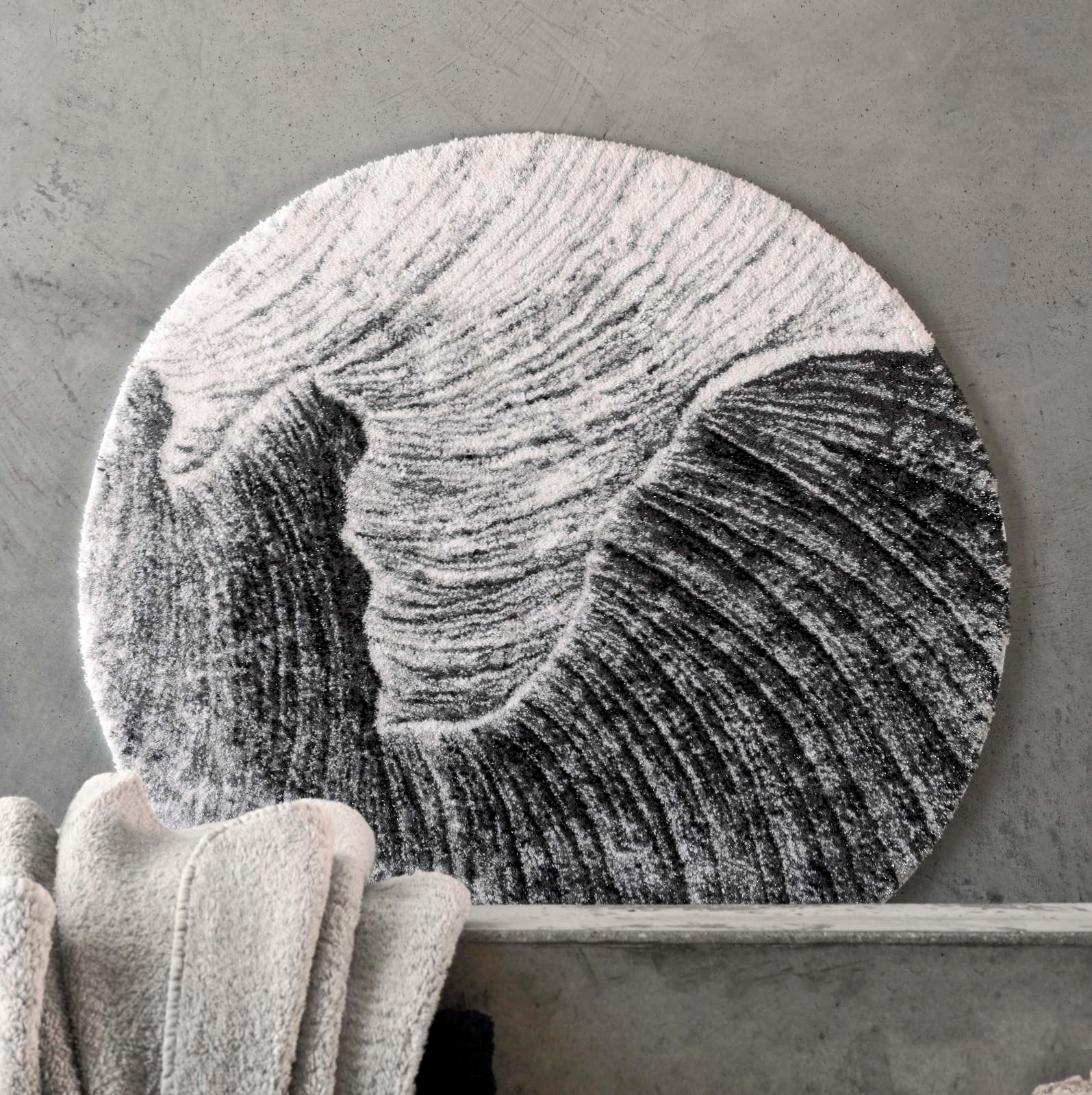 Abyss Stone Rug Abyss Habidecor Yoji Bath Rug - Sculptural Minimalism
