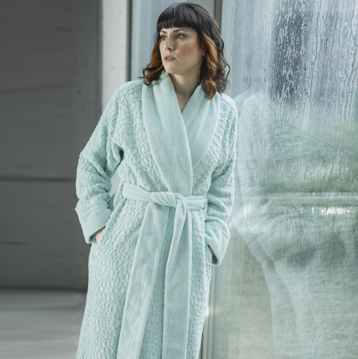 Lodge Hooded Robe in Giza Cotton - Abyss Habidecor