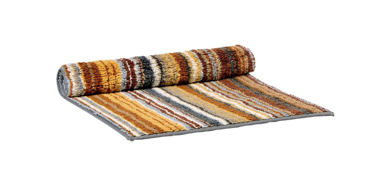 Missoni Home Jazel 160 Brown Striped Bath Rug