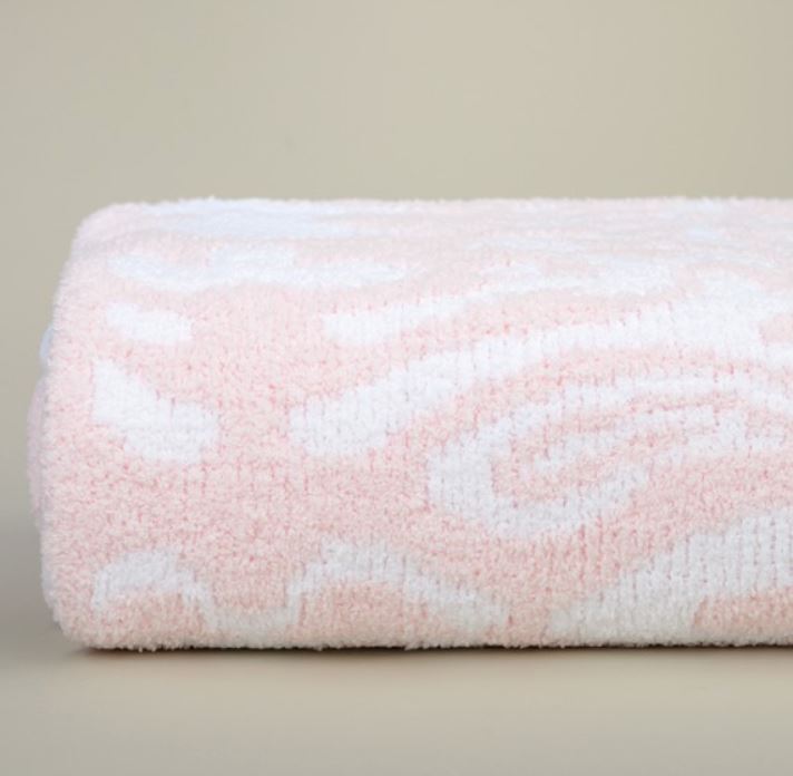 Kashwere Damask Pink and White Throw Blanket J Brulee Home