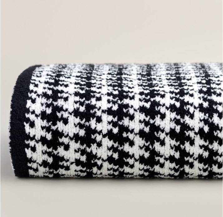 Kashwere Houndstooth Black and Cream Throw Classic Elegance Redefined