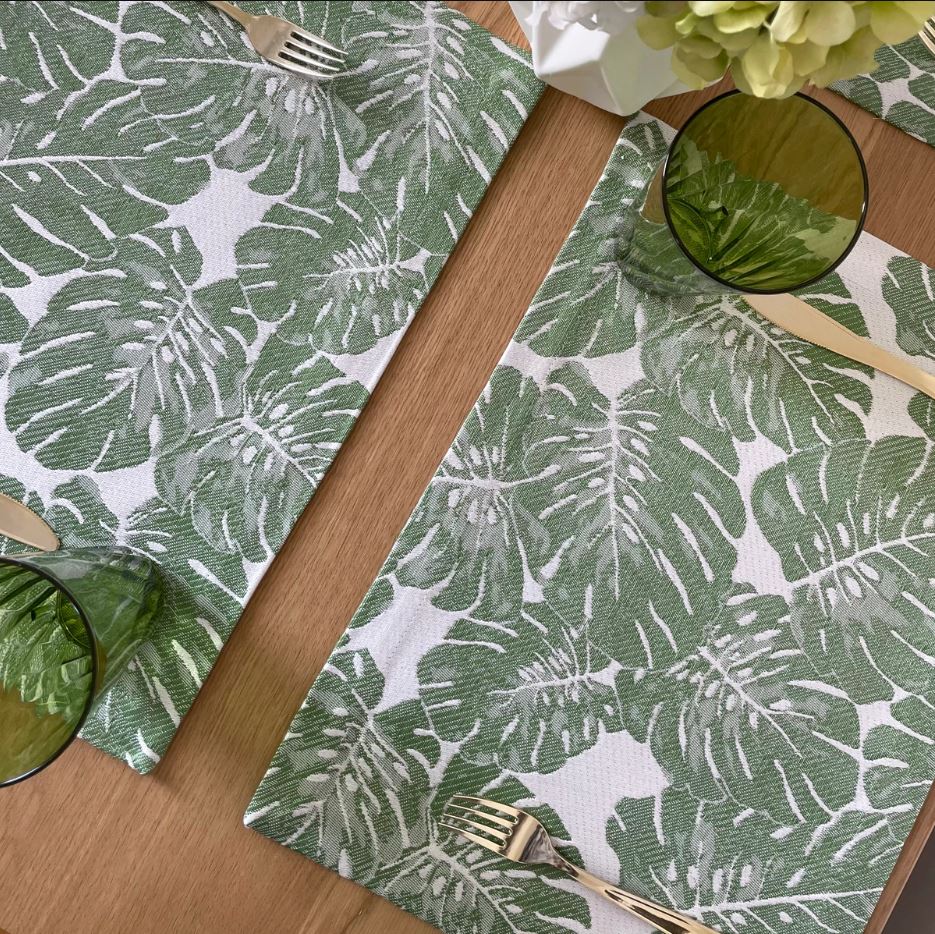 Bodrum Palms Navy Blue Outdoor Placemats Set of 4