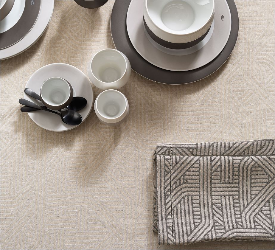 Leitner Metro Pattern Linen Bedding & Table Linens J Brulee
