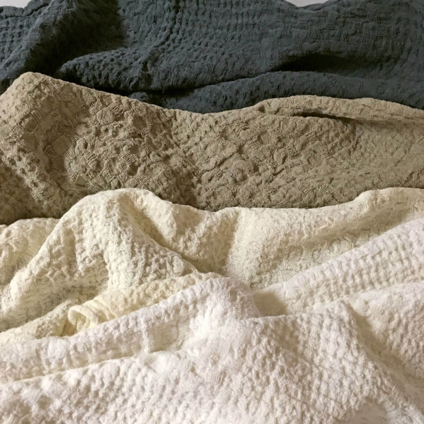 Rustic Linen Waffle Towels Anichini Adras