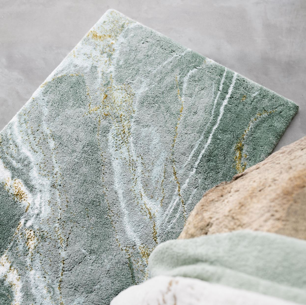 Lipari Bath Rug - Plush Cotton Stone-Inspired Luxury