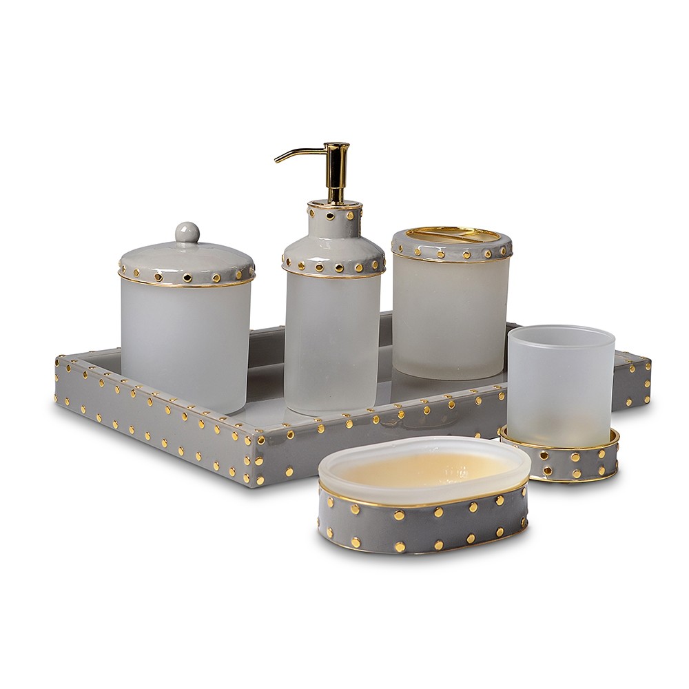 Mike & Ally Aero Metal Studs Bathroom Collection J Brulee Home