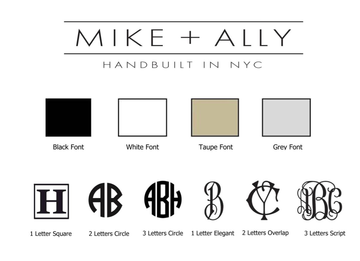 Mike & Ally Eos Silver Monogram Bathroom Collection | J Brulee Home