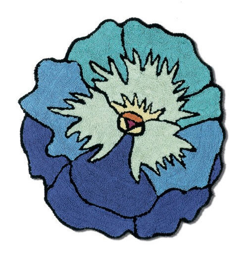 Missoni Blue Floral Bath Rug Color 05