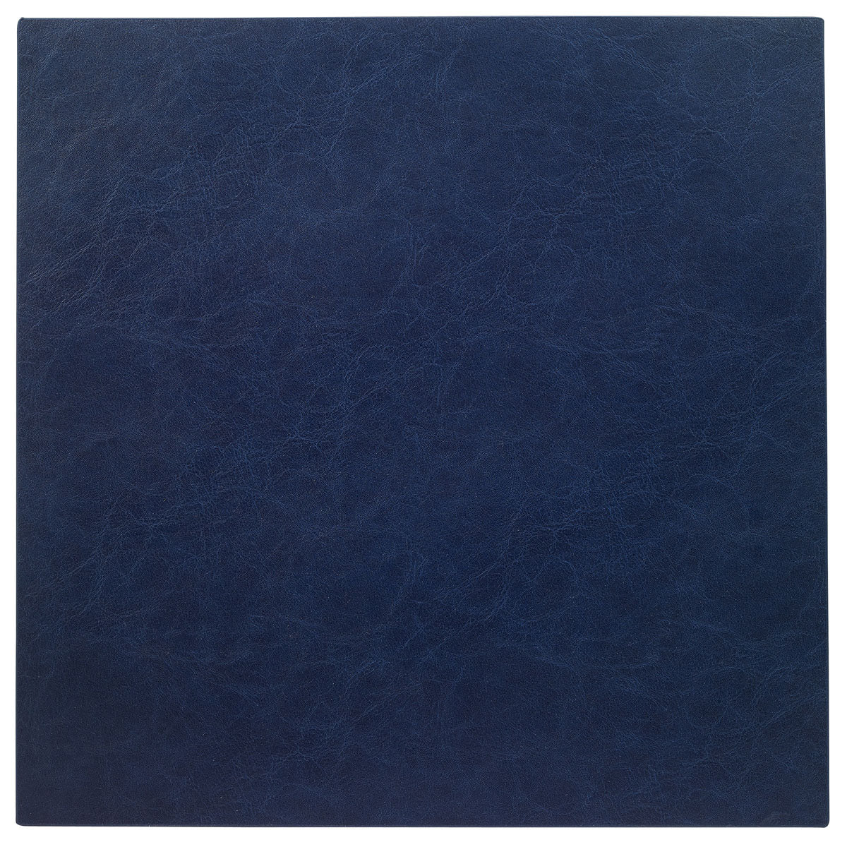 Bodrum Tanner Navy Blue Square Faux Leather Placemats Set of 4