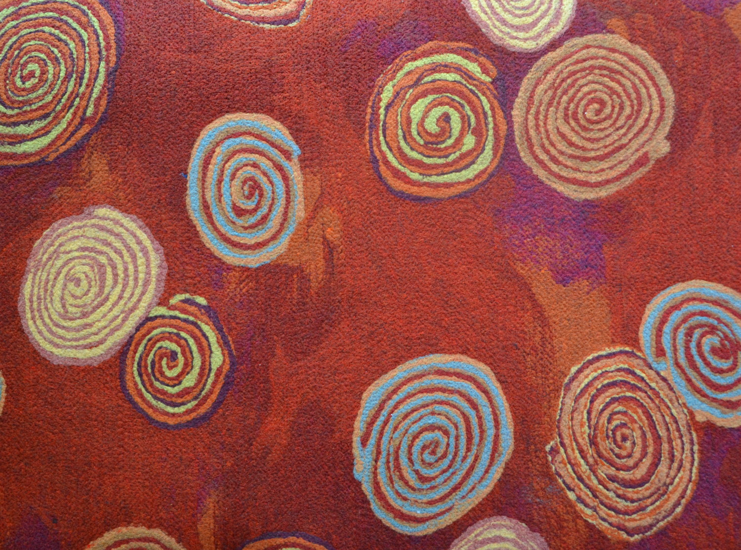 Swirls Maya Felt Red Placemats. Lamontage by Liora Manne