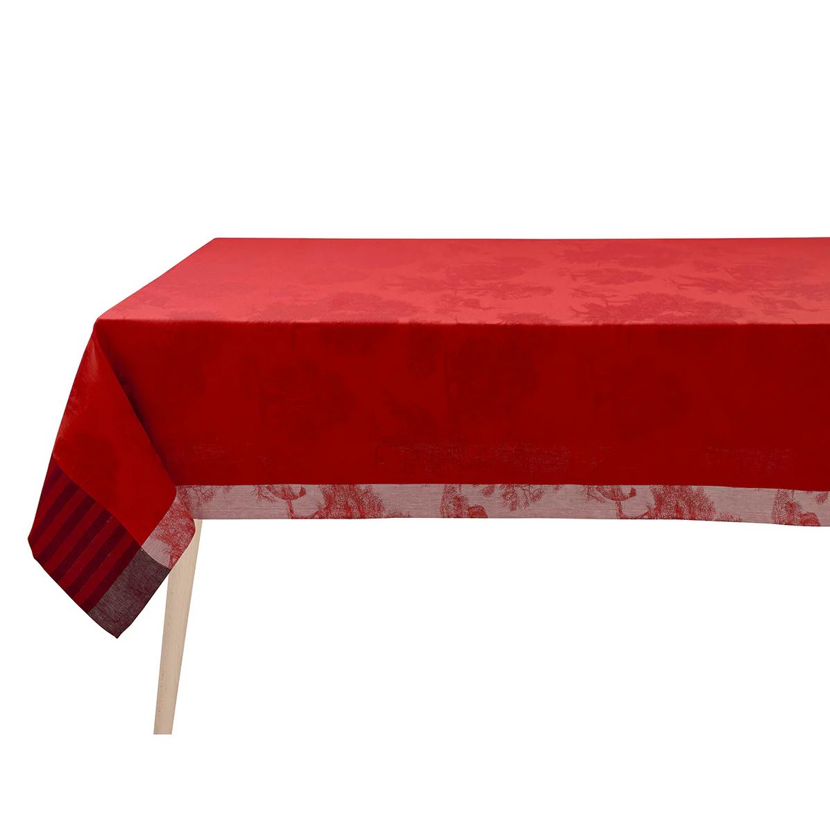 Souveraine Red Linen Table Linens - Made in France