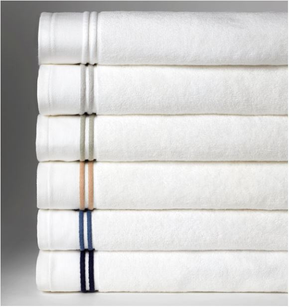 Sferra Aura Nuova Towels - 2 Line Embroidered | J Brulee