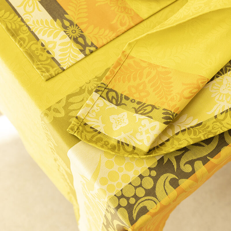 Yellow Table Linens Le Jacquard Francai Mumbai Yellow Table Linens | J Brulee Home