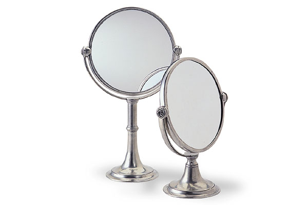 Italian Pewter Vanity Mirror by Match Pewter