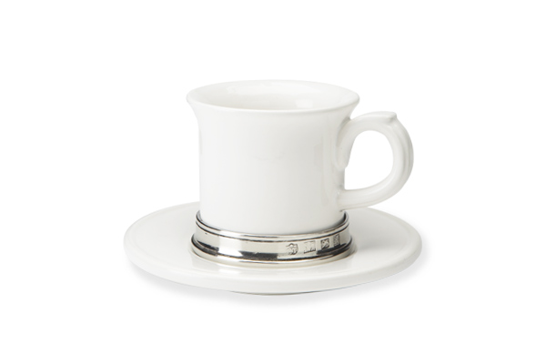 Espresso Cup with Saucer by Match Pewter