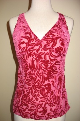 Bella Notte New Primrose Cut Velvet Floral Tank Shirts, 5 Colors