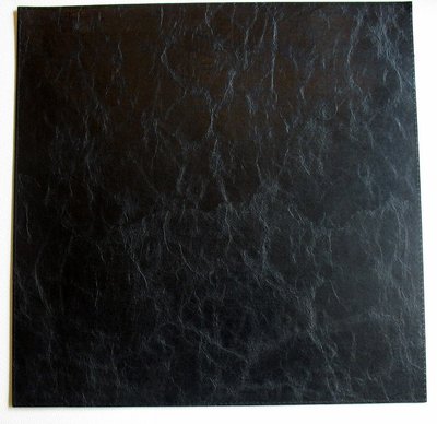 Black Square Plain Faux Leather Placemats by Bodrum