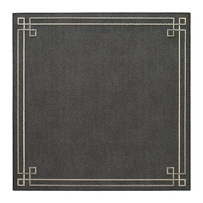 Bodrum Link Charcoal Grey Silver Square Easy Care Placemats - Set of 4