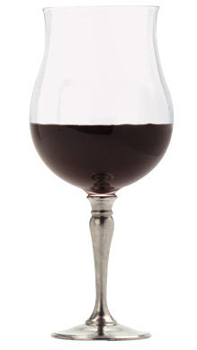 Pewter & Crystal Tulip Red Wine Glass. Match Pewter item 1179.0