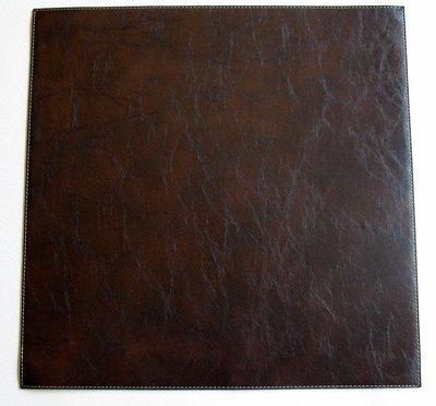 Brown Square Plain Faux Leather Placemats by Bodrum