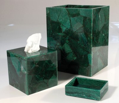 Mike + Ally Taj Green Aventurine Stone Bath Furnishings