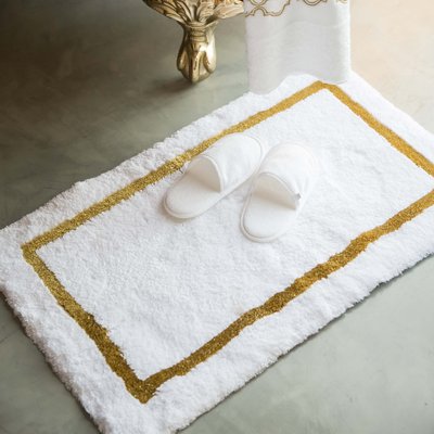 Abyss Habidecor Karat White, Gold or Silver Bath Rug