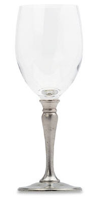 Italian Pewter & Crystal All Purpose Wine Glass. Match Pewter item 1063.0
