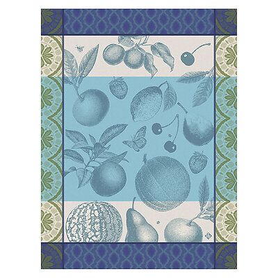 Le Jacquard Francais Arriere-Pays Blue Cotton Tea Towel