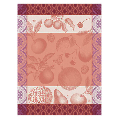 Le Jacquard Francais Arriere-Pays Pink Cotton Tea Towel