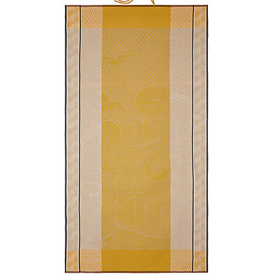 Le Jacquard Francais Baignade a Socoa Beige Beach Towel