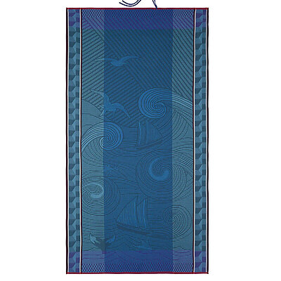 Le Jacquard Francais Baignade a Socoa Blue Beach Towel