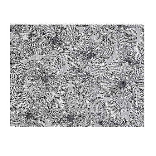 Le Jacquard Francais A la Carte Fleurs Papillons Black Coated Placemats