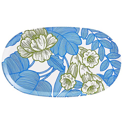 Le Jacquard Francais Escapade Tropicale Blue Oval Tray