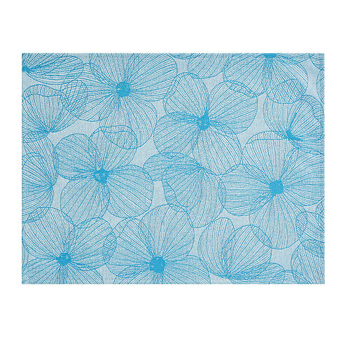 Le Jacquard Francais A la Carte Fleurs Papillons Blue Coated Placemats