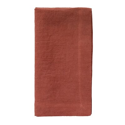 Bodrum Riviera Cinnamon Stonewashed Linen Napkins - Set of 4