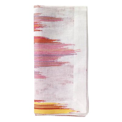 Bodrum Aztec Red Orange Napkins - Set of 4