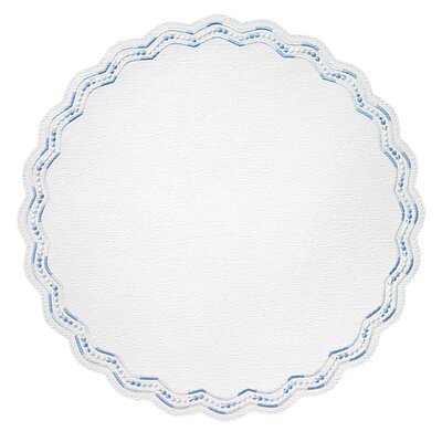 Bodrum Belgravia Blue Scalloped Easy Care Placemats - Set of 4