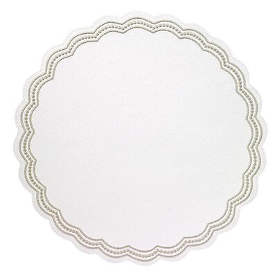 Bodrum Belgravia Champagne Scalloped Easy Care Placemats - Set of 4