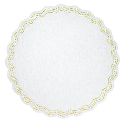 Bodrum Belgravia Yellow Scalloped Easy Care Placemats - Set of 4