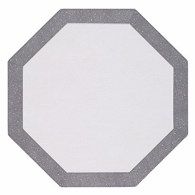 Bodrum Bordino Silver Sparkle Octagon Easy Care Place Mats - Set of 4