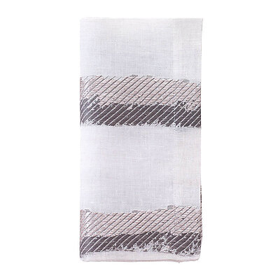 Bodrum Brushstroke Gray Napkins - Set of 4