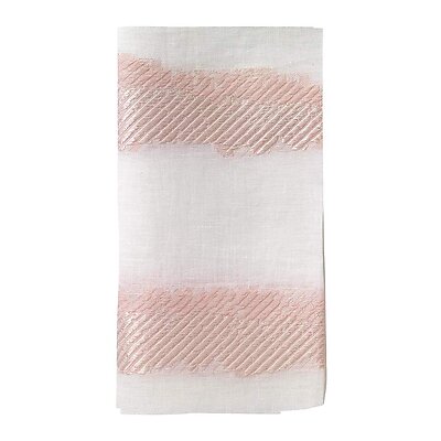 Bodrum Brushstroke Rose Pink Napkins - Set of 4