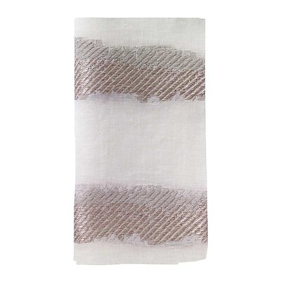 Bodrum Brushstroke Silver Napkins - Set of 4